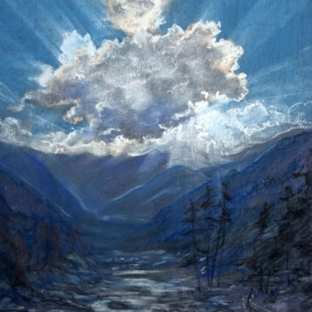 Pittura intitolato "Himalayas. Rock." da Tatyana Petrova-Latysheva, Opera d'arte originale, Pastello