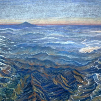 Peinture intitulée "View of the Himalay…" par Tatyana Petrova-Latysheva, Œuvre d'art originale, Pastel