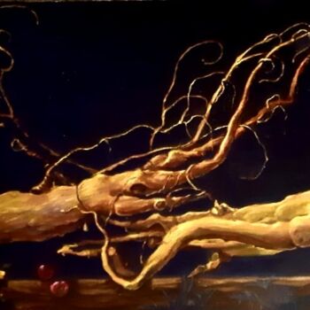 Pittura intitolato "Игры на свежем возд…" da Tatyana Zakharova, Opera d'arte originale, Olio
