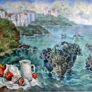 Pittura intitolato "Piknik" da Tatyana Berestov, Opera d'arte originale, Altro