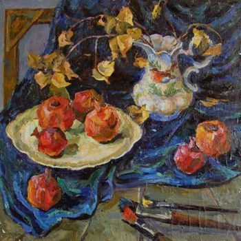 Malerei mit dem Titel "Autumn" von Tatyana Berestov, Original-Kunstwerk, Öl