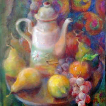 Malerei mit dem Titel "Orient Still Life" von Tatyana Berestov, Original-Kunstwerk, Öl