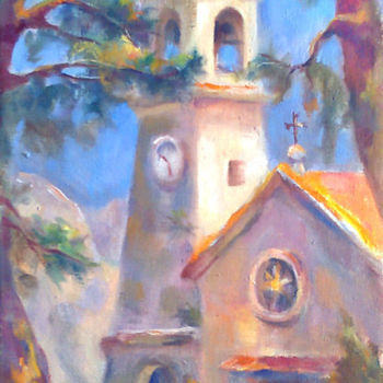 Pintura titulada "Old church" por Tatyana Berestov, Obra de arte original, Oleo