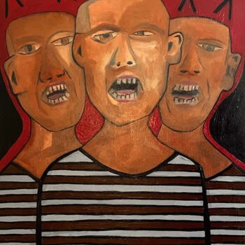 Painting titled "“The Criticizers”" by Tau, Original Artwork, Oil