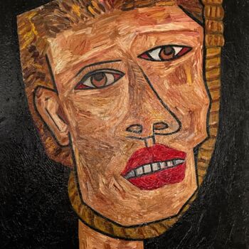 Картина под названием "“A Stranger Hanged”" - Tau, Подлинное произведение искусства, Масло