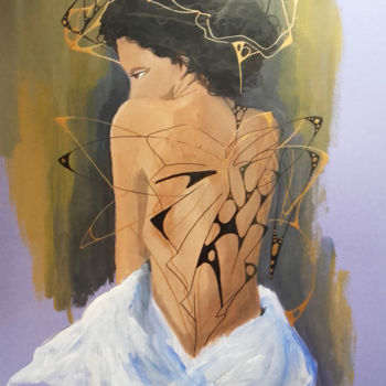 Painting titled "Pause d'éternité" by Taultec, Original Artwork