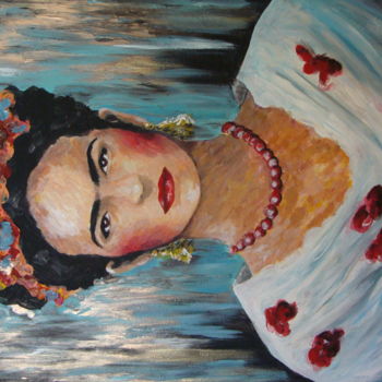 Painting titled "La Khalo" by Taultec, Original Artwork, Acrylic