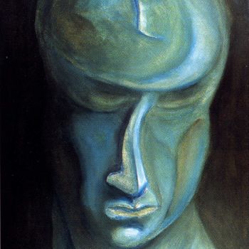 Peinture intitulée "Face 2" par Michel Tava, Œuvre d'art originale, Huile