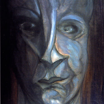 Peinture intitulée "Face 8" par Michel Tava, Œuvre d'art originale, Huile