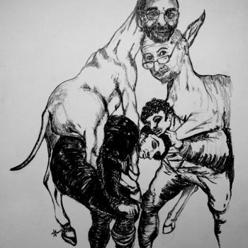 Dessin intitulée "Tú que no puedes" par Tay Aguilar, Œuvre d'art originale, Crayon