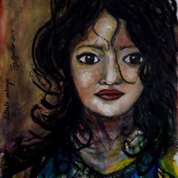 Pintura titulada "Retrato salvaje" por Tay Aguilar, Obra de arte original, Acrílico