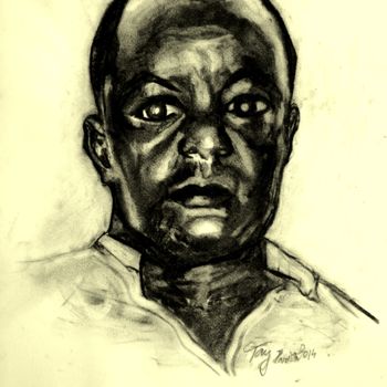 Disegno intitolato "Retrato" da Tay Aguilar, Opera d'arte originale, Carbone