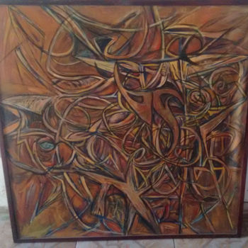 Painting titled "Raízes" by Altiva Quadros, Original Artwork, Acrylic