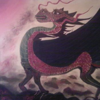 Painting titled "Dolly The Dragon" by Tblee, Original Artwork, Other