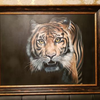 Schilderij getiteld "тигр" door Tatyana Bogoslovskih, Origineel Kunstwerk