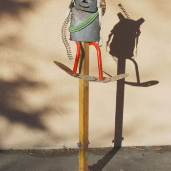 Skulptur mit dem Titel "N°7 -Time-To-Ride-" von Tchook.Os, Original-Kunstwerk, Metalle