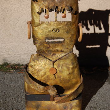Skulptur mit dem Titel "N°8 -Miss-Luna-" von Tchook.Os, Original-Kunstwerk, Metalle