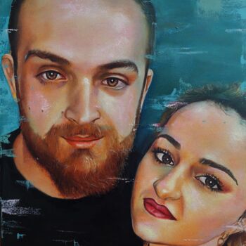 Painting titled "Couple" by Tea Tskhadaia, Original Artwork, Oil