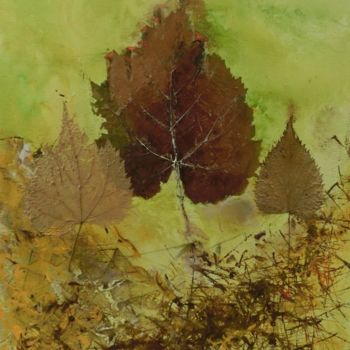 Pintura titulada "foglie.jpg" por Irena Bosnic, Obra de arte original, Acrílico