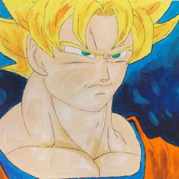 Painting titled "Sangoku" by Teddy Loubry, Original Artwork, Acrylic