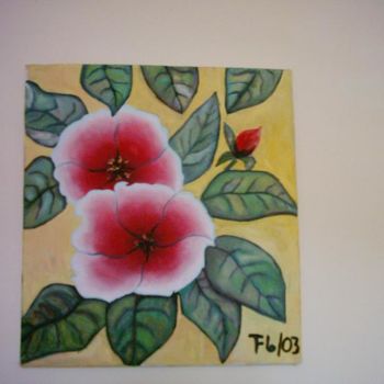 Painting titled "Hibiscus" by Teresa Falkenberg, Original Artwork