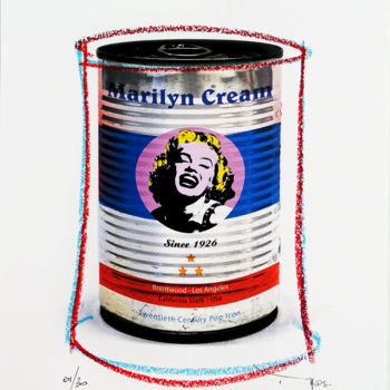 Incisioni, stampe intitolato "Tehos - Marilyn Cre…" da Tehos, Opera d'arte originale, Stampa digitale