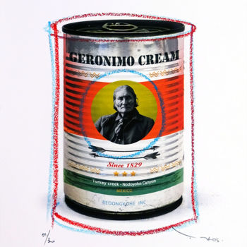 Printmaking titled "Tehos - Geronimo Cr…" by Tehos, Original Artwork, Digital Print