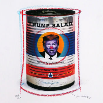 Impressões e gravuras intitulada "Tehos - Trump Salad" por Tehos, Obras de arte originais, Impressão digital