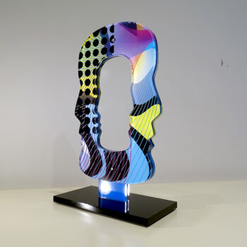 Sculpture titled "Tehos Double Though…" by Tehos, Original Artwork, Resin