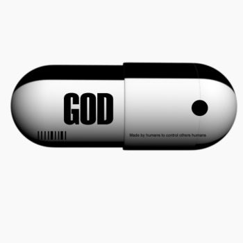 Peinture intitulée "God Pill" par Tehos, Œuvre d'art originale, Huile