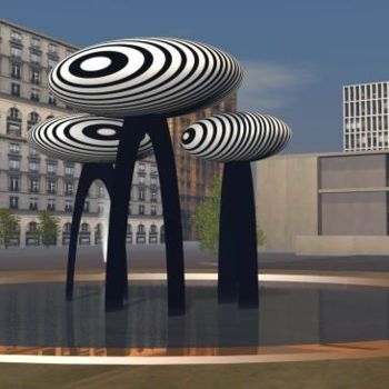 Sculpture intitulée "Arbres Cinetiques" par Tehos, Œuvre d'art originale, Techniques mixtes