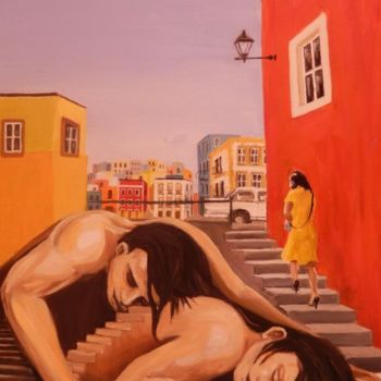 Painting titled "Escaleras" by Tehuia Avila, Original Artwork