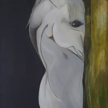 Painting titled "Glimpse" by Cyrine Tekaya, Original Artwork, Acrylic