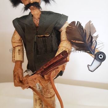 Sculpture intitulée "Le chasseur" par Tekkamaki, Œuvre d'art originale