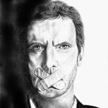 Desenho intitulada "hugh laurie" por Tekkamaki, Obras de arte originais, Outro