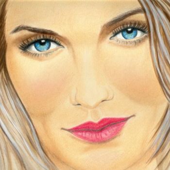 Dessin intitulée "cameron diaz" par Tekkamaki, Œuvre d'art originale, Autre