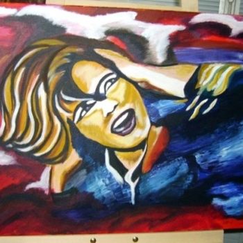 Painting titled "Menace en Vol" by Tekkamaki, Original Artwork, Oil