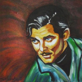 Painting titled "Clark Gable" by Tekkamaki, Original Artwork, Oil