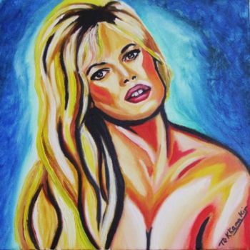 Картина под названием "Brigitte Bardot" - Tekkamaki, Подлинное произведение искусства, Масло