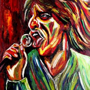 Painting titled "Mick Jagger" by Tekkamaki, Original Artwork, Oil