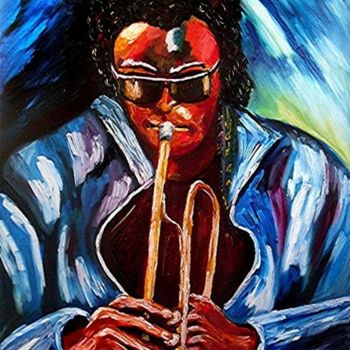 Painting titled "Miles Davis" by Tekkamaki, Original Artwork, Oil