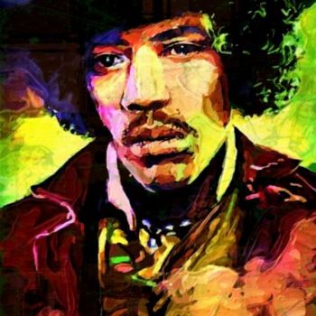 Arts numériques intitulée "Jimi Hendrix" par Tekkamaki, Œuvre d'art originale, Autre