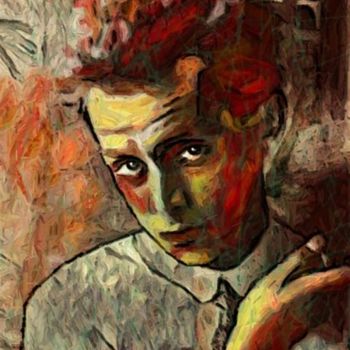 Digital Arts titled "Egon Schiele" by Tekkamaki, Original Artwork, Digital Painting