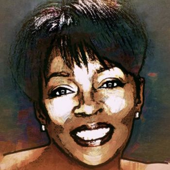 Digital Arts titled "Anita Baker" by Tekkamaki, Original Artwork, Digital Painting