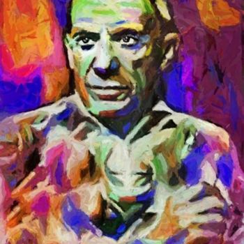 Digitale Kunst getiteld "Pablo Picasso" door Tekkamaki, Origineel Kunstwerk, Digitaal Schilderwerk