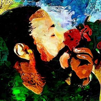 Digital Arts titled "Barry White" by Tekkamaki, Original Artwork, Digital Painting