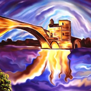 Digital Arts titled "Le Pont du Petit Be…" by Tekkamaki, Original Artwork, Digital Painting