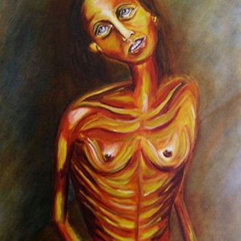 Painting titled "Au Nom de Galia" by Tekkamaki, Original Artwork, Oil