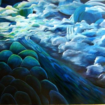 Peinture intitulée "Entrer dans la lumi…" par Tekkamaki, Œuvre d'art originale, Huile
