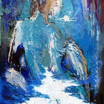 Digital Arts titled ""En Bleu"" by Tekkamaki, Original Artwork, Digital Painting